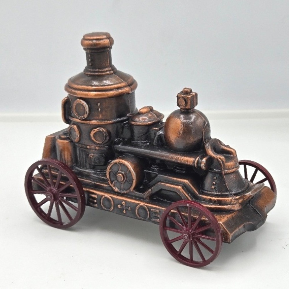 Vintage 1974 Banthrico Hardyston National Bank Fire Engine Metal Coin Bank Box